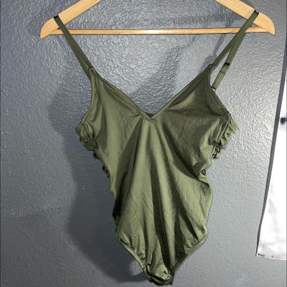 GREEN ONE PIECE SWIMSUIT - Picture 3 of 5